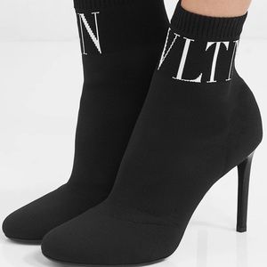 Valentino 90mm Stretch Sock Booties